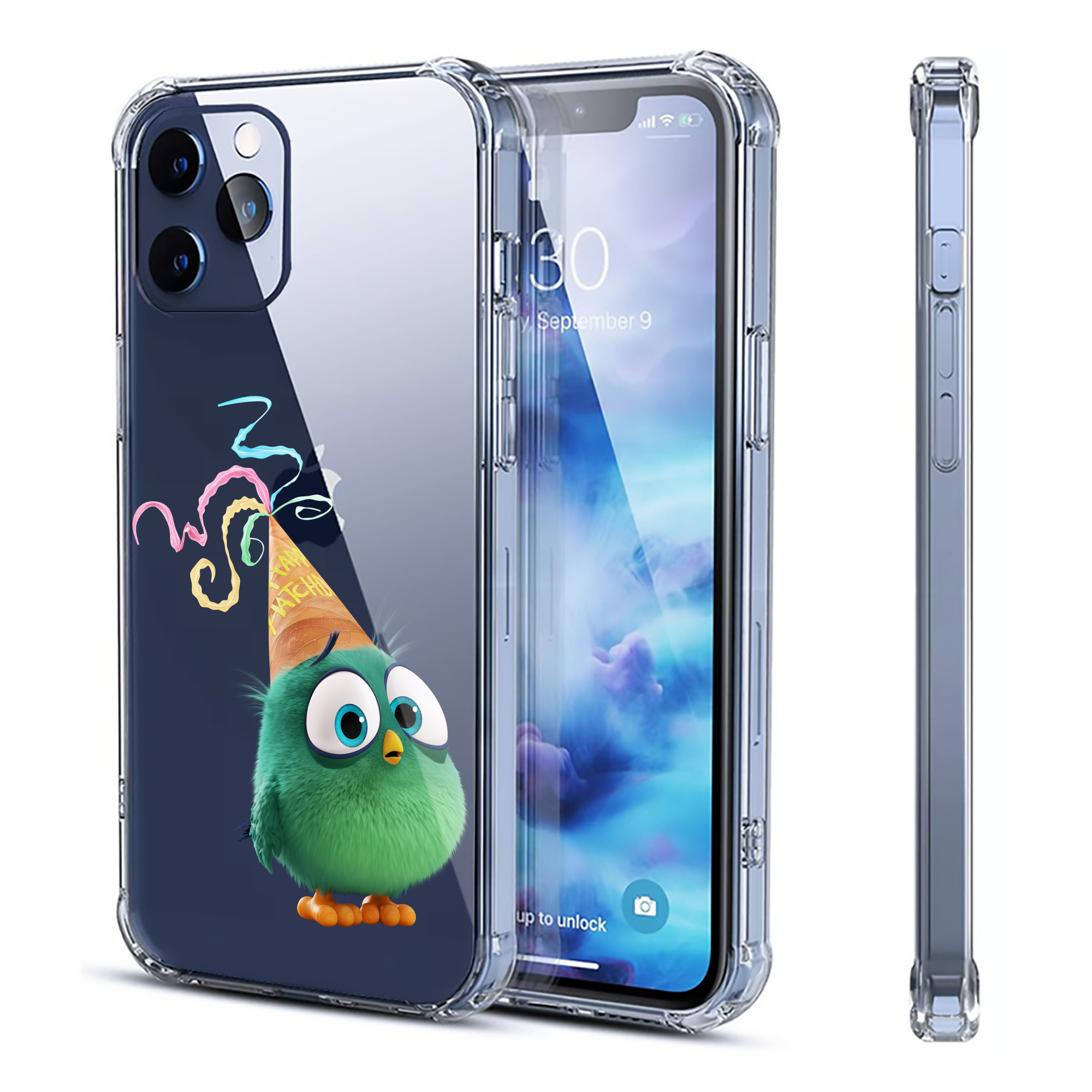 （画像用） Angry Birds アングリーバード 【iPhone 12シリーズ対応】透明スマホケース（クリアソフトケース）